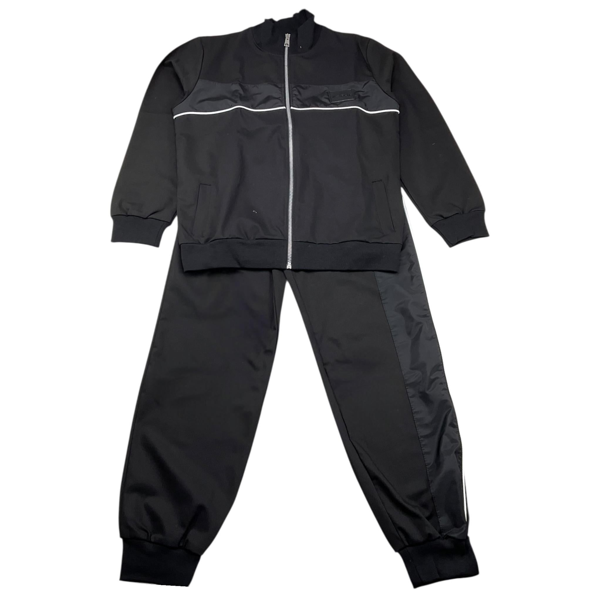 MAISON 9 PARIS completo 2 pezzi felpa con zip-pantalone tinta unita Nero per Bambino F70060 NERO MAISON 9 PARIS