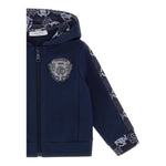 ROBERTO CAVALLI felpa con zip e cappuccio tinta unita Blu per Neonato TJT674 BLU ROBERTO CAVALLI