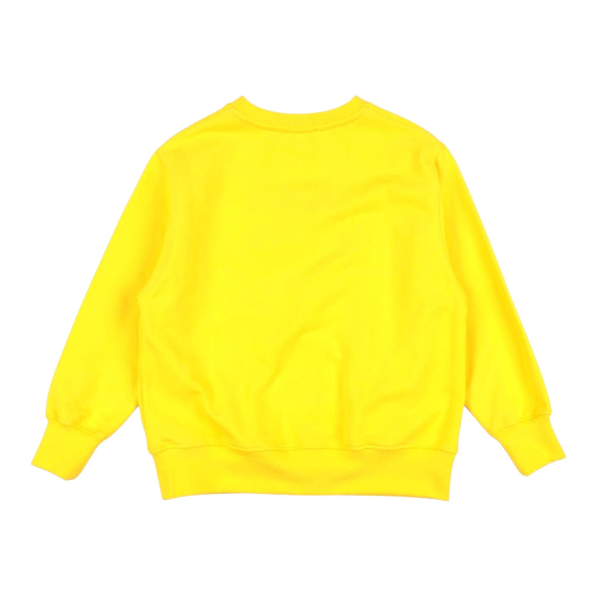 ELISABETTA FRANCHI felpa chiusa girocollo tinta unita con logo Giallo per Bambina EFFE132X GIALLO ELISABETTA FRANCHI