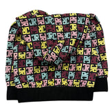 JOHN RICHMOND felpa cn zip e cappuccio fantasia logo Nero per Neonata RIA25069FE NERO JOHN RICHMOND