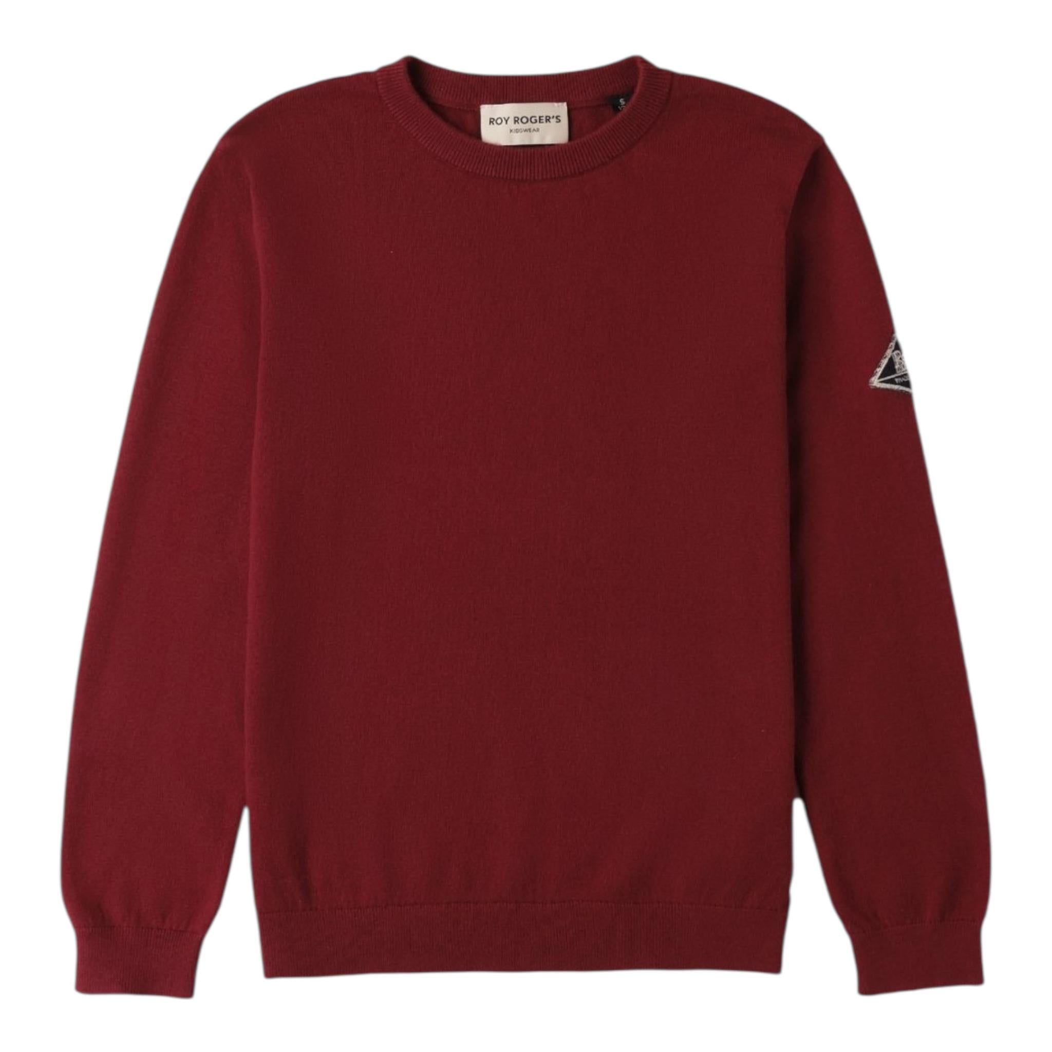 ROY ROGER'S maglia girocollo tinta unita con logo Rosso per Bambino RA106 ROSSO ROY ROGER'S