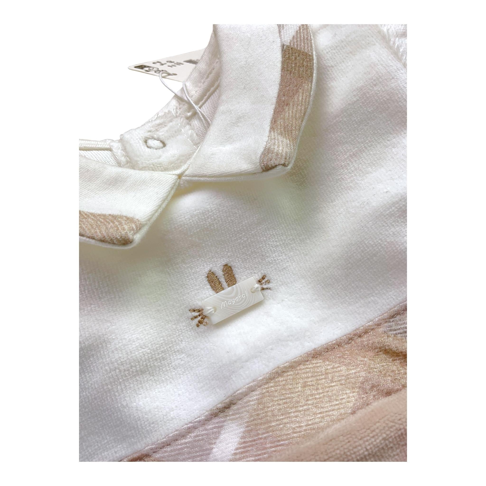 MAYORAL tutina bicolore in ciniglia Bianco/beige per Neonato 2791X BIANCO/BEIGE MAYORAL