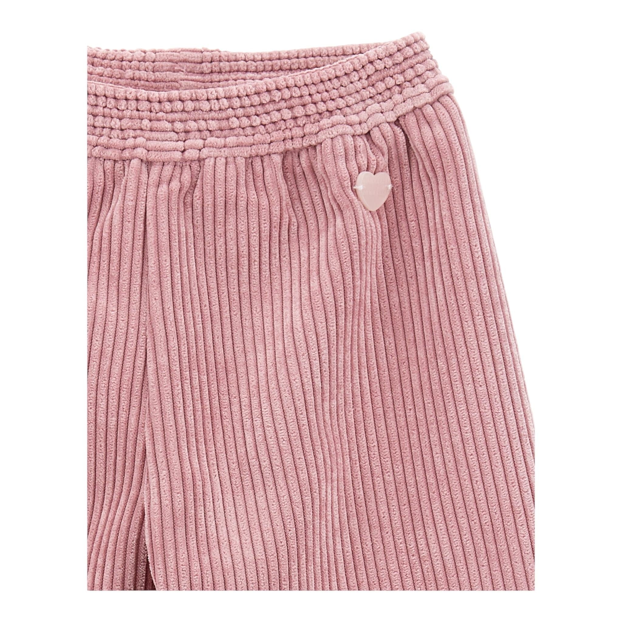 MONNALISA pantalone tinta unita modello palazzo Rosa per Neonata 37D407 ROSA MONNALISA