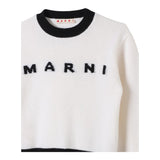 MARNI maglia tinta unita con stampa Bianco per Bambina M00993 BIANCO MARNI