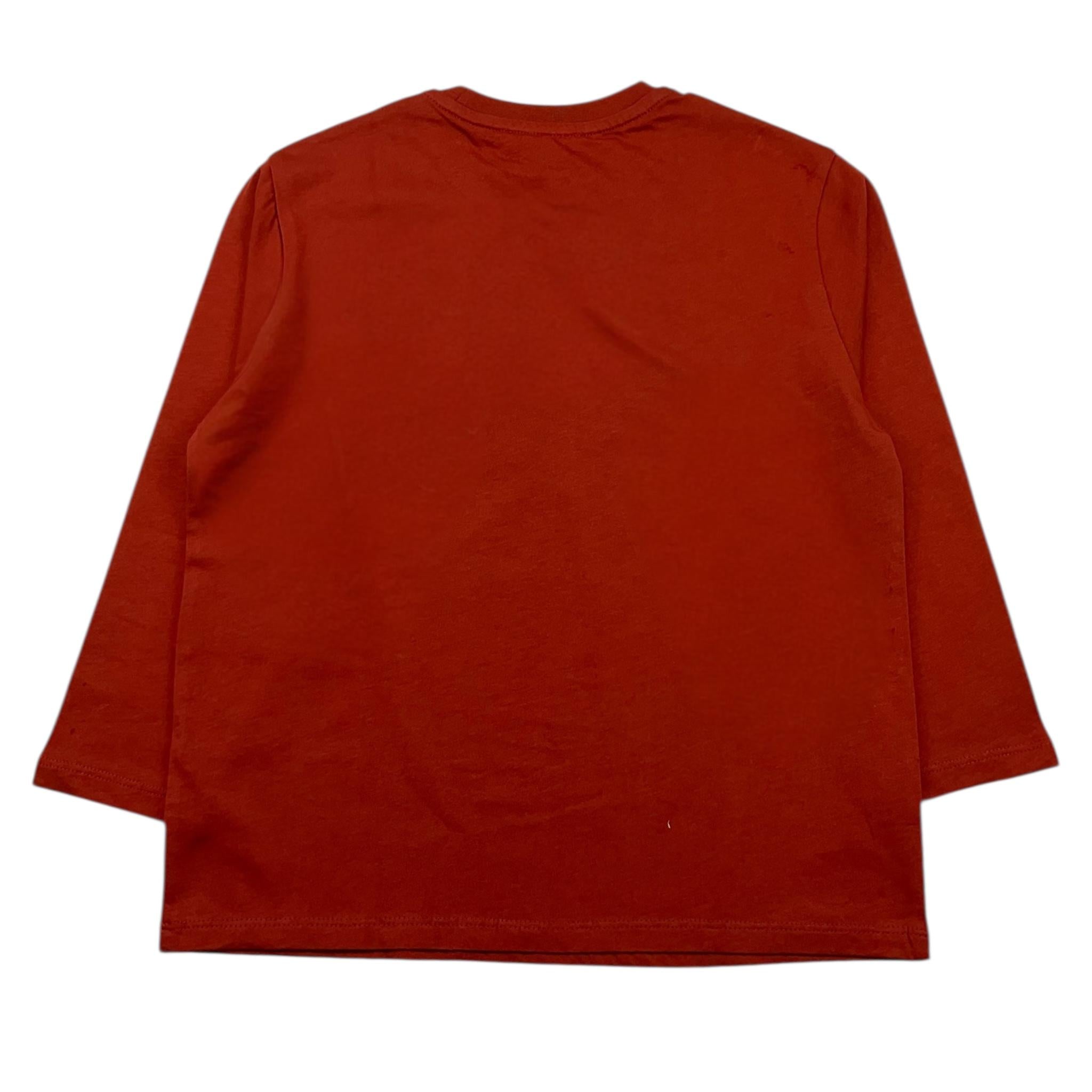 EMPORIO ARMANI shirt girocollo tinta unita con logo Ruggine per Bambino 6R4TJ7 RUGGINE EMPORIO ARMANI