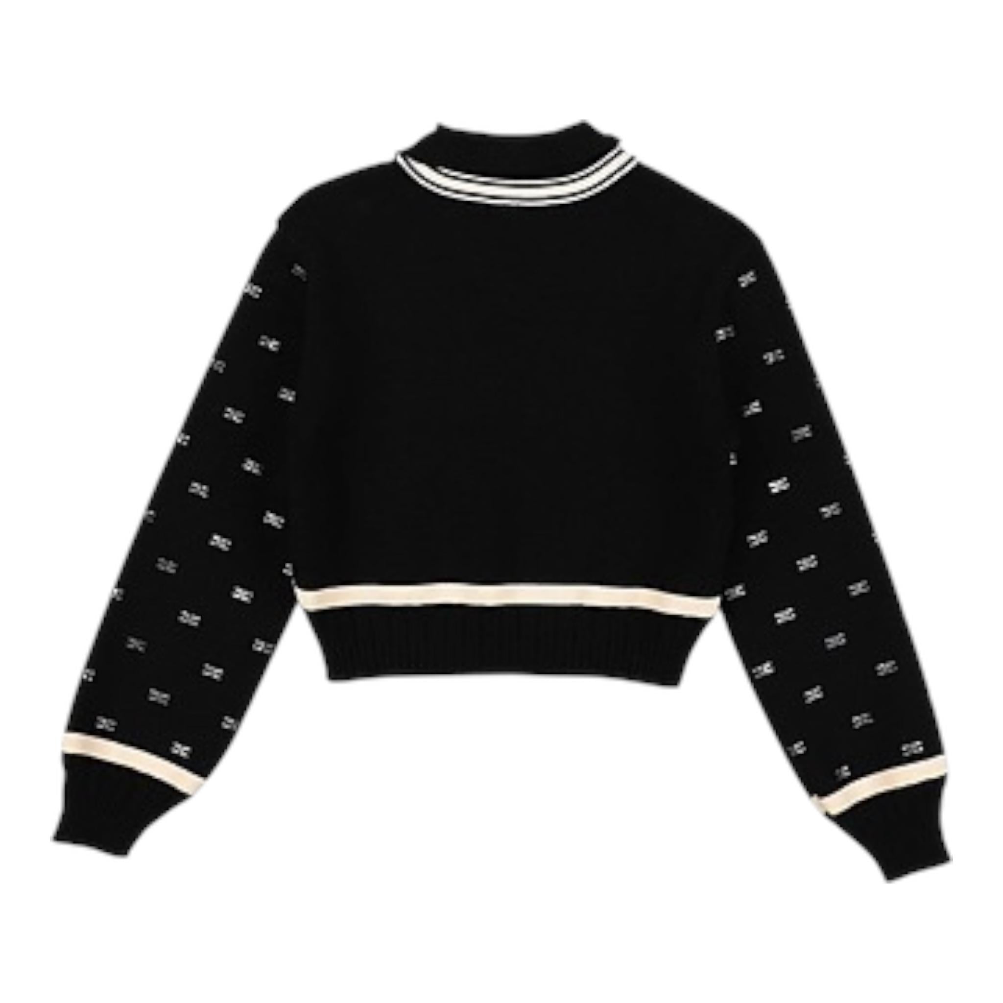 ELISABETTA FRANCHI maglia tinta unita con brillantini logata Nero per Bambina EFMA147 NERO ELISABETTA FRANCHI