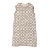 ELISABETTA FRANCHI abito giromanica tinta unita cn stampe in contrasto Beige per Bambina EFAB514 BEIGE ELISABETTA FRANCHI