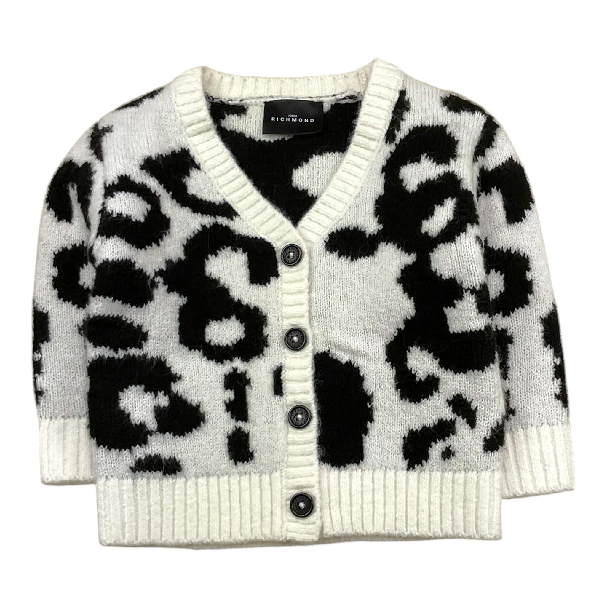 JOHN RICHMOND cardigan tinta unita con fantasia Bianco per Neonata RIA25112CD BIANCO JOHN RICHMOND