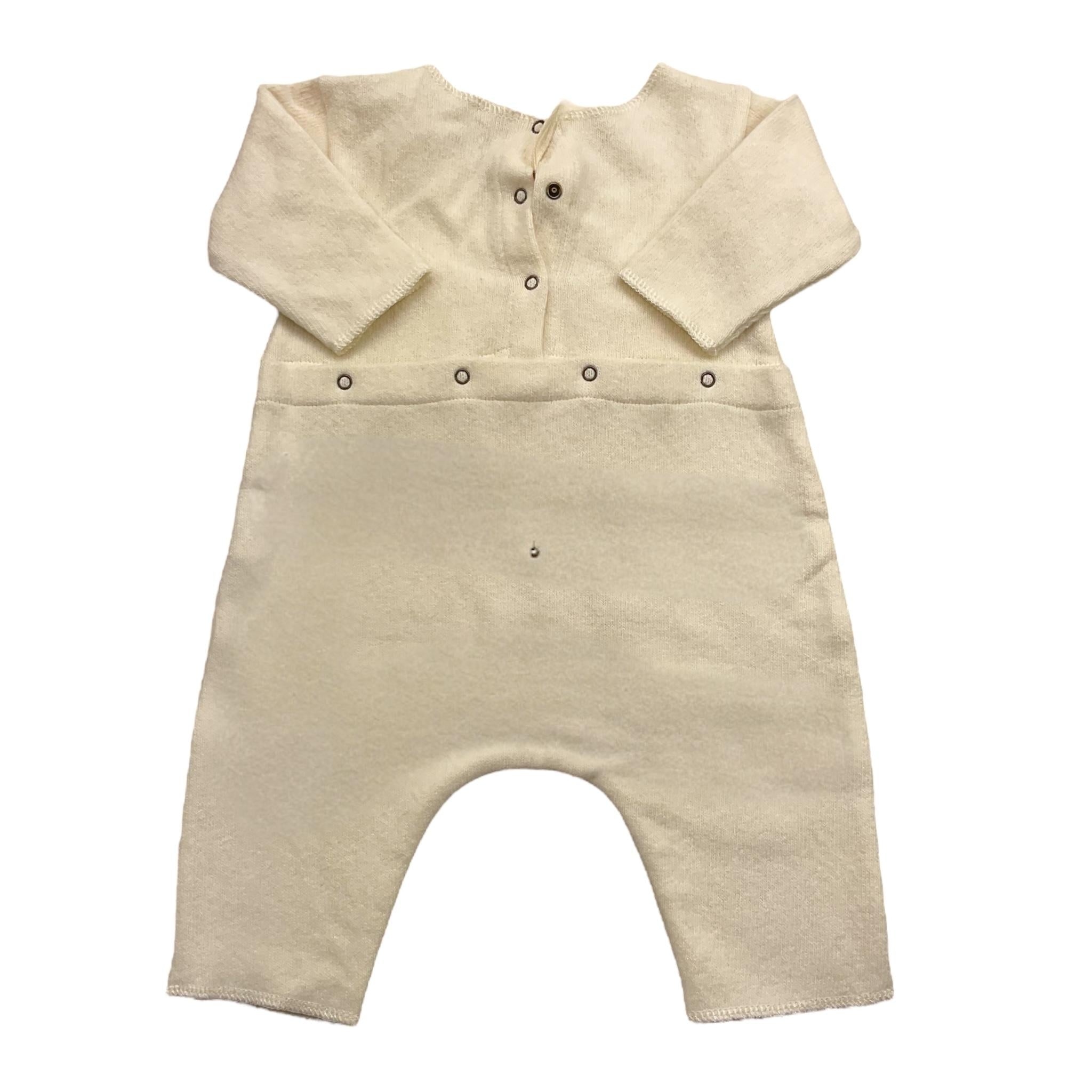 ZHOE & TOBIAH tutina tinta unita con stampa Panna per Neonato KTT6 PANNA ZHOE & TOBIAH