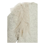 TWINSET maglia girocollo tinta unita con tulle Grigio per Bambina 242GJ3080X GRIGIO TWINSET