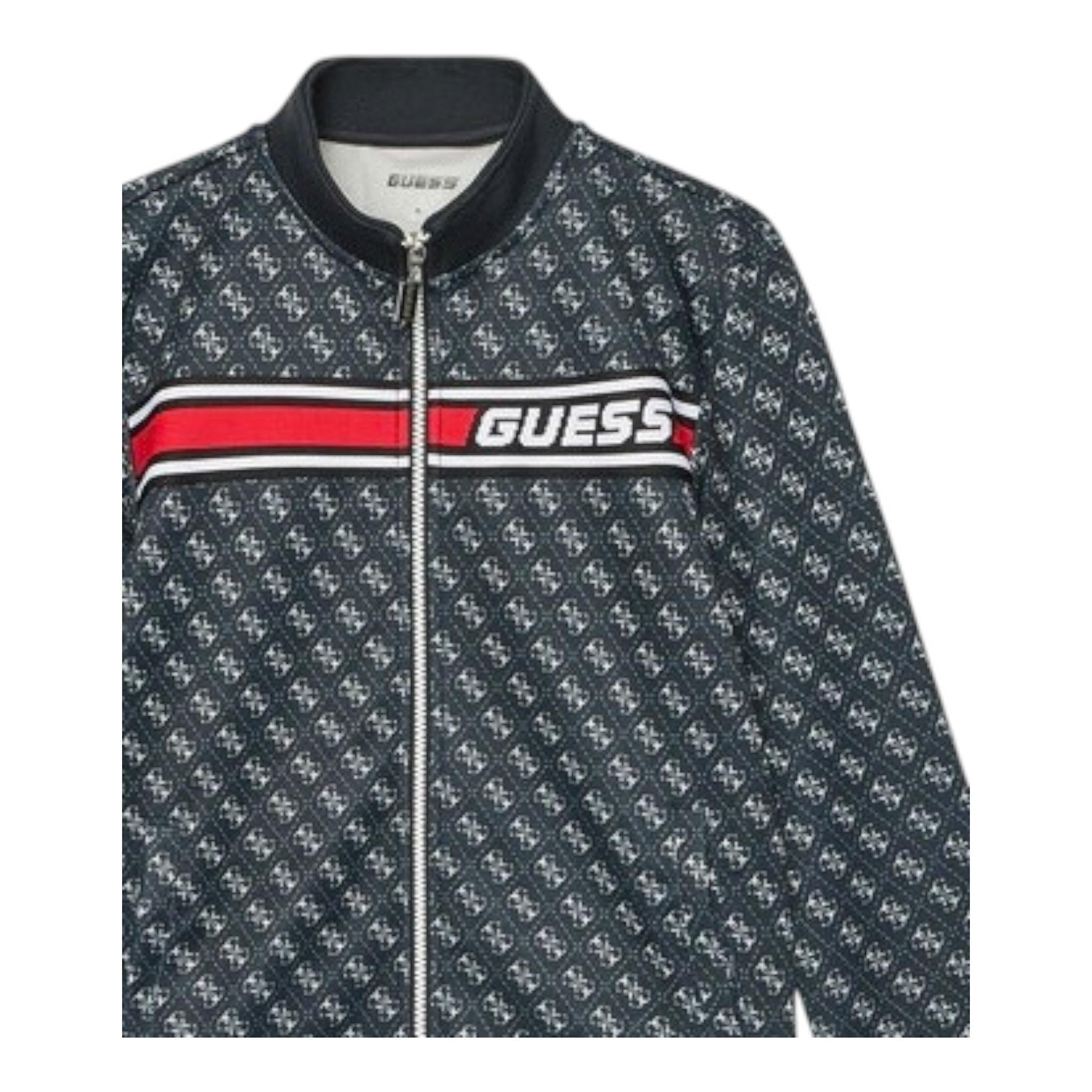 GUESS felpa tinta unita con zip logata Nero per Bambino L4YQ24FL04O NERO GUESS