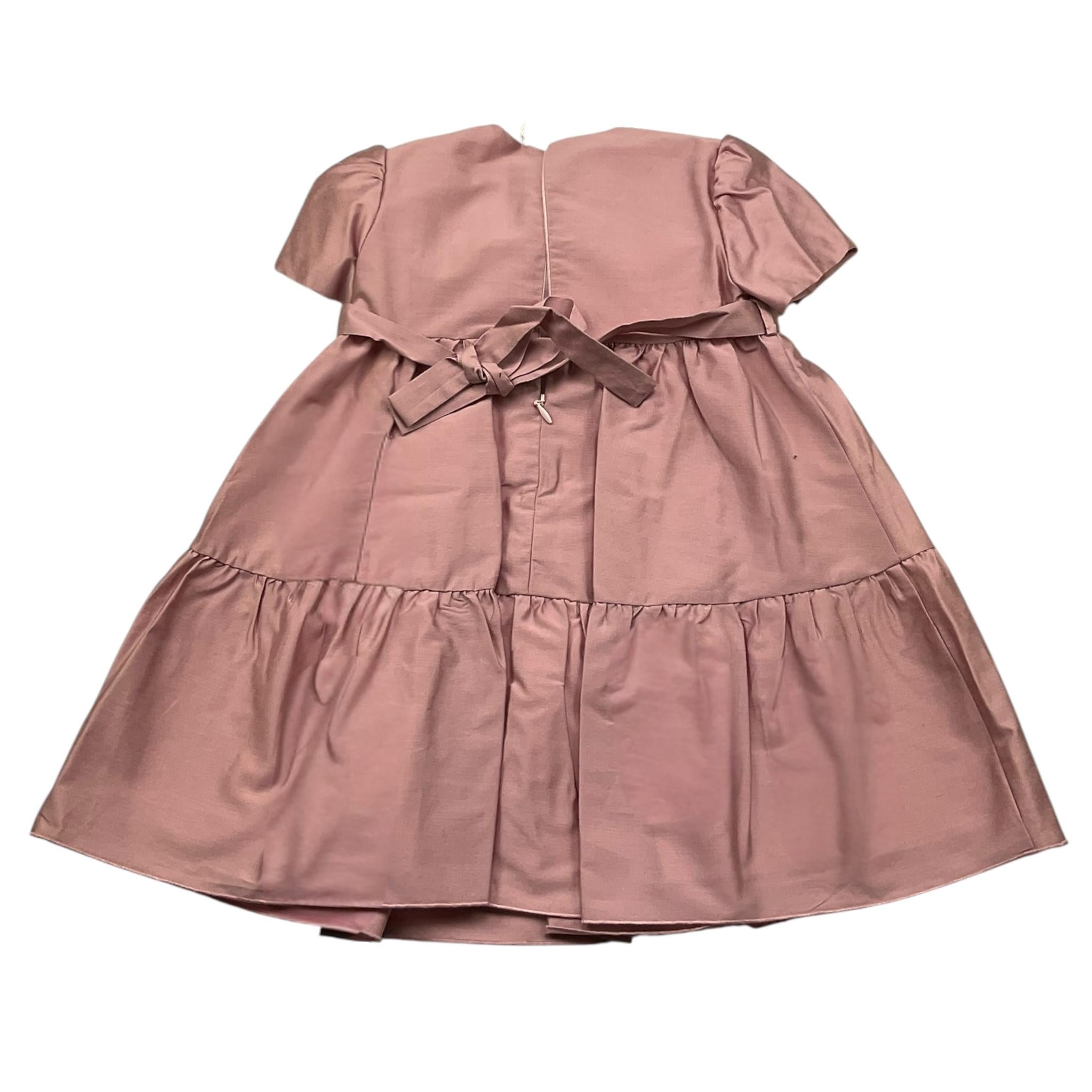 BARCELLINO abito mezza manica tinta unita con cinta volpe Rosa per Bambina 116010J ROSA BARCELLINO
