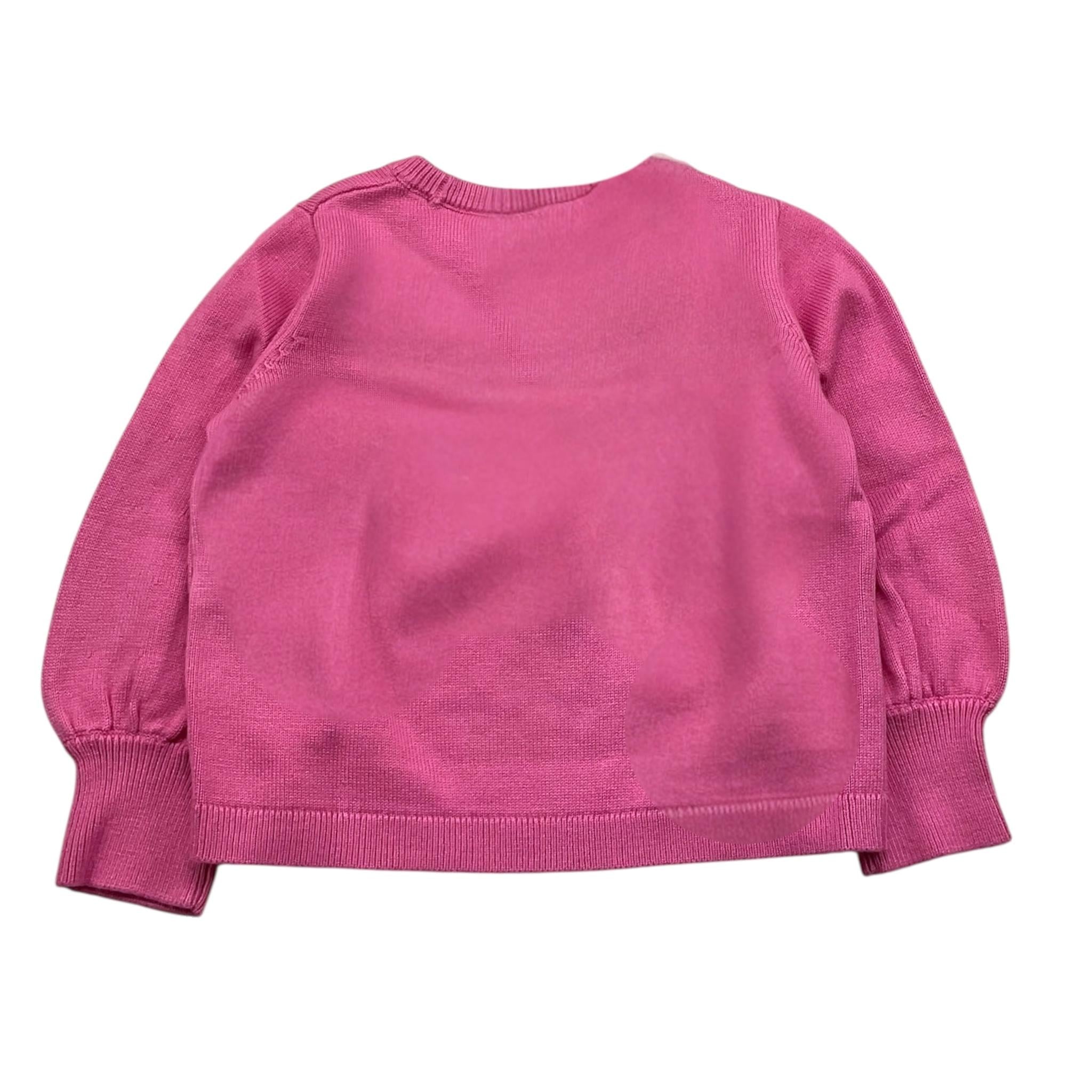 LIU JO maglia girocollo tinta unita con stampa in contrasto Rosa per Neonata KF4037XX ROSA LIU JO