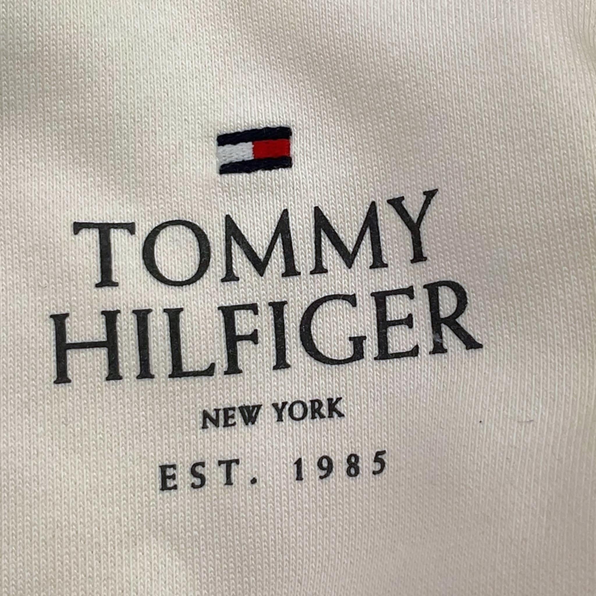 TOMMY HILFIGER felpa tinta unita con cappuccio e stampa Panna per Bambino KB0KB09193 PANNA TOMMY HILFIGER