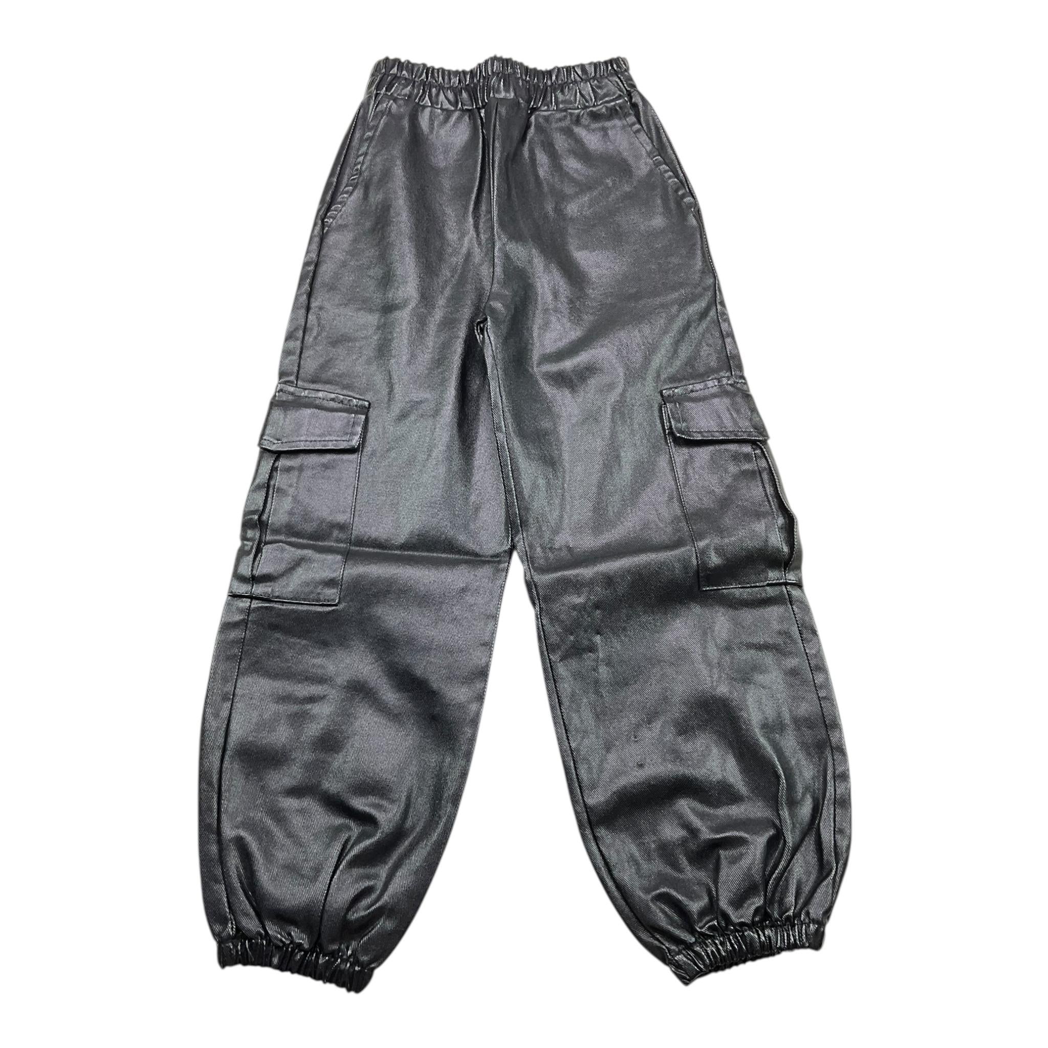 NAICE pantalone tinta unita con elastico in vita Nero per Bambina 27299 NERO NAICE
