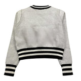 MARC ELLIS maglia girocollo tinta unita con logo e profili in contrasto Bianco per Bambina JMJSW00187X BIANCO MARC ELLIS