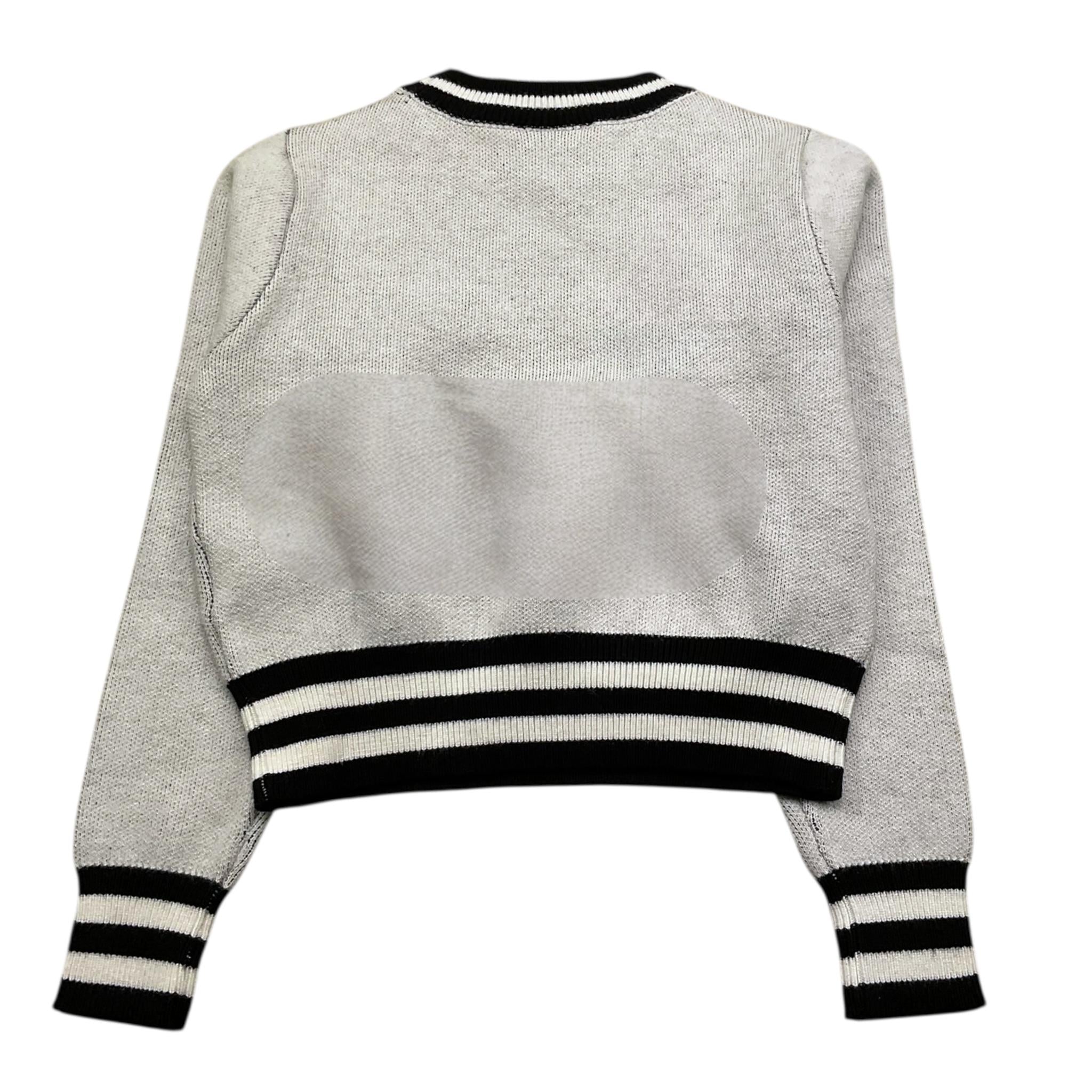 MARC ELLIS maglia girocollo tinta unita con logo e profili in contrasto Bianco per Bambina JMJSW00187X BIANCO MARC ELLIS