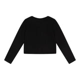 TWINSET shirt girocollo tinta unita con stampa Nero per Bambina 242GJ2032XXXXXX NERO TWINSET