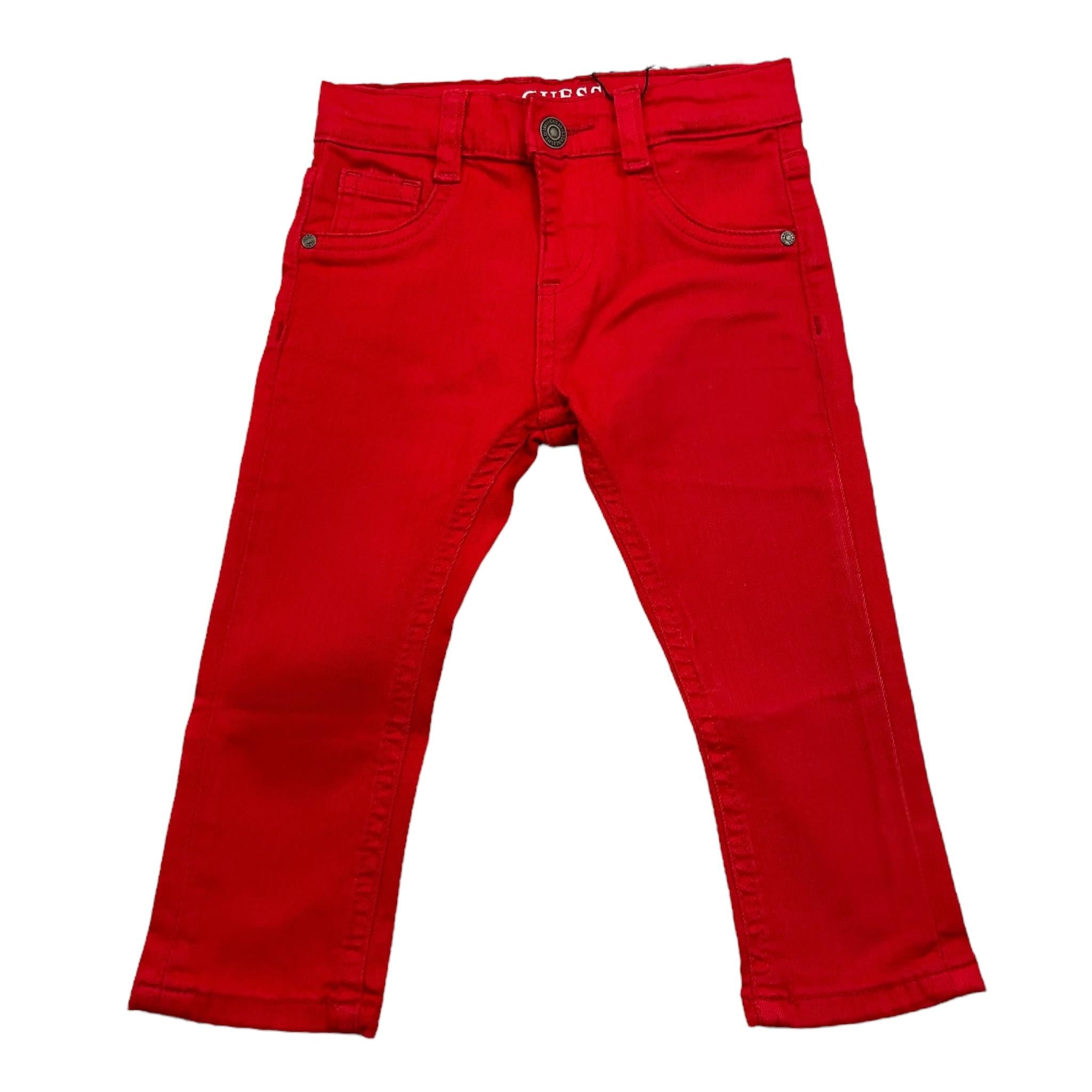 GUESS pantalone tinta unita con girovita regolabile Rosso per Neonato N4YB07WE620NX ROSSO GUESS