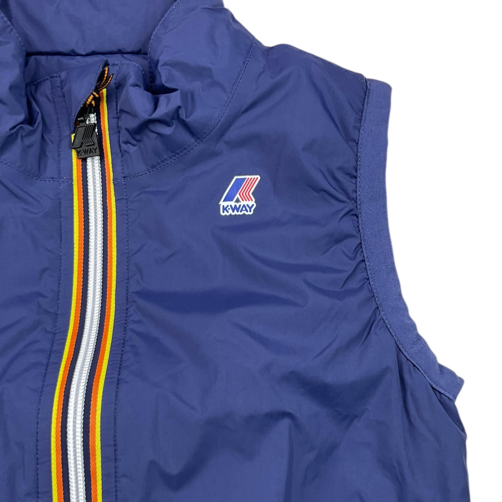 K-WAY giubbino smanicato tinta unita con zip Blu per Bambino K7141GW BLU K-WAY