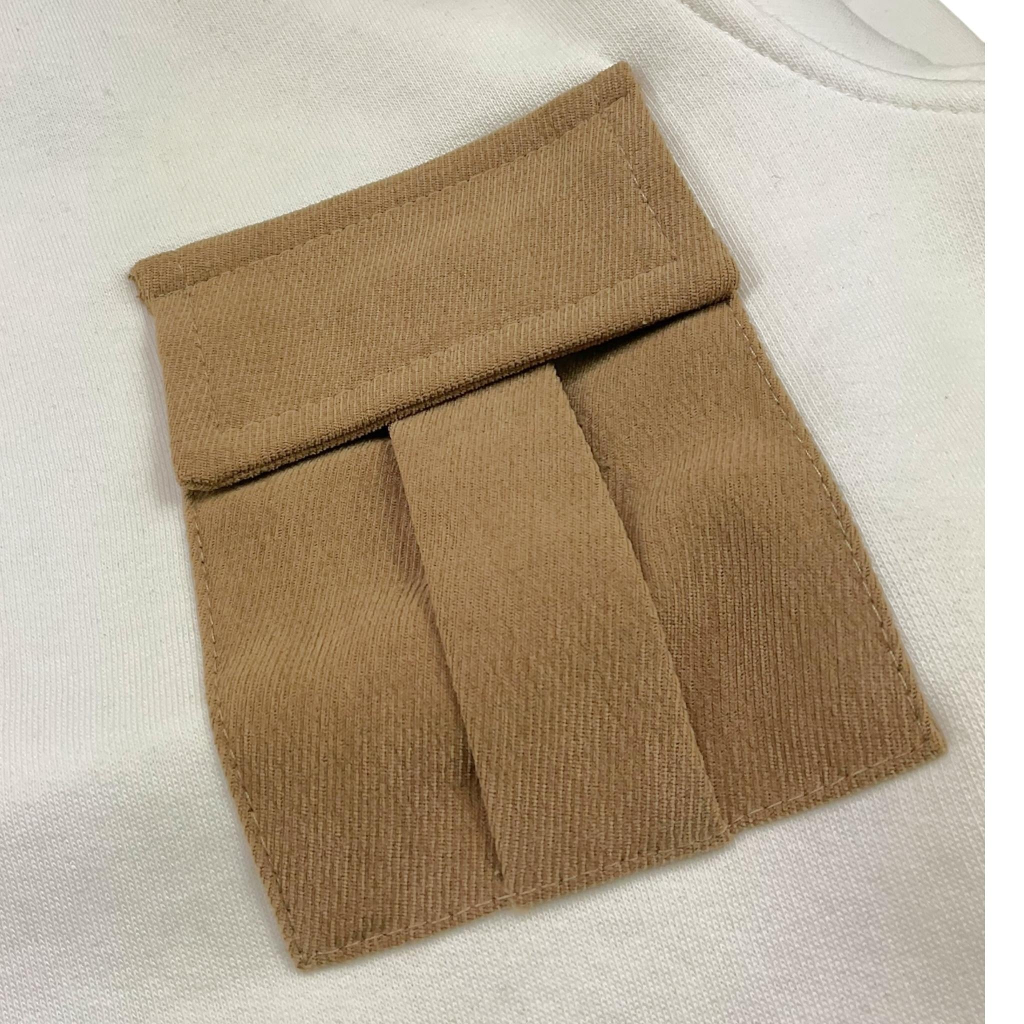 STAY STREET felpa girocollo tinta unita con taschino Panna per Bambino 14895 PANNA STAY STREET