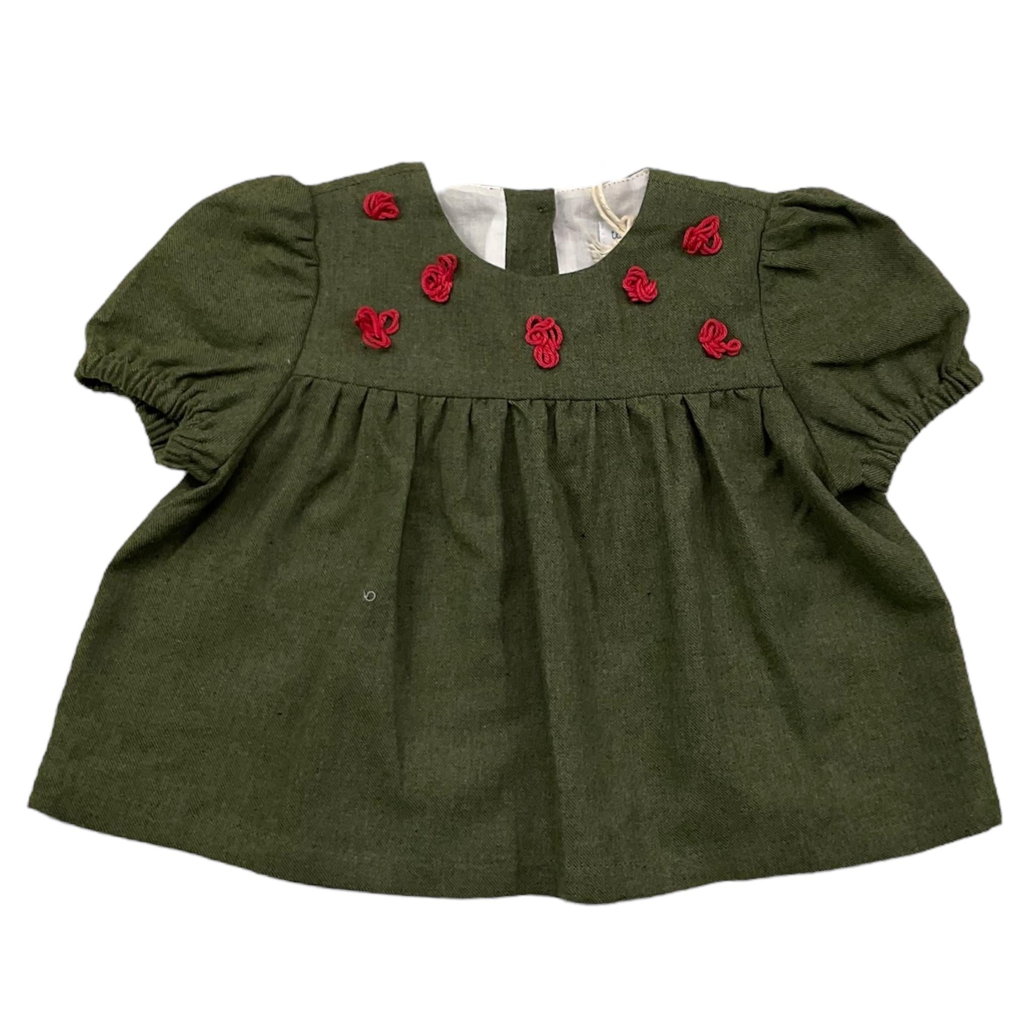 ILFAROBIMBI completo 2 pezzi camicia-pantalone palazzo Verde per Neonata IFB50104 VERDE ILFAROBIMBI