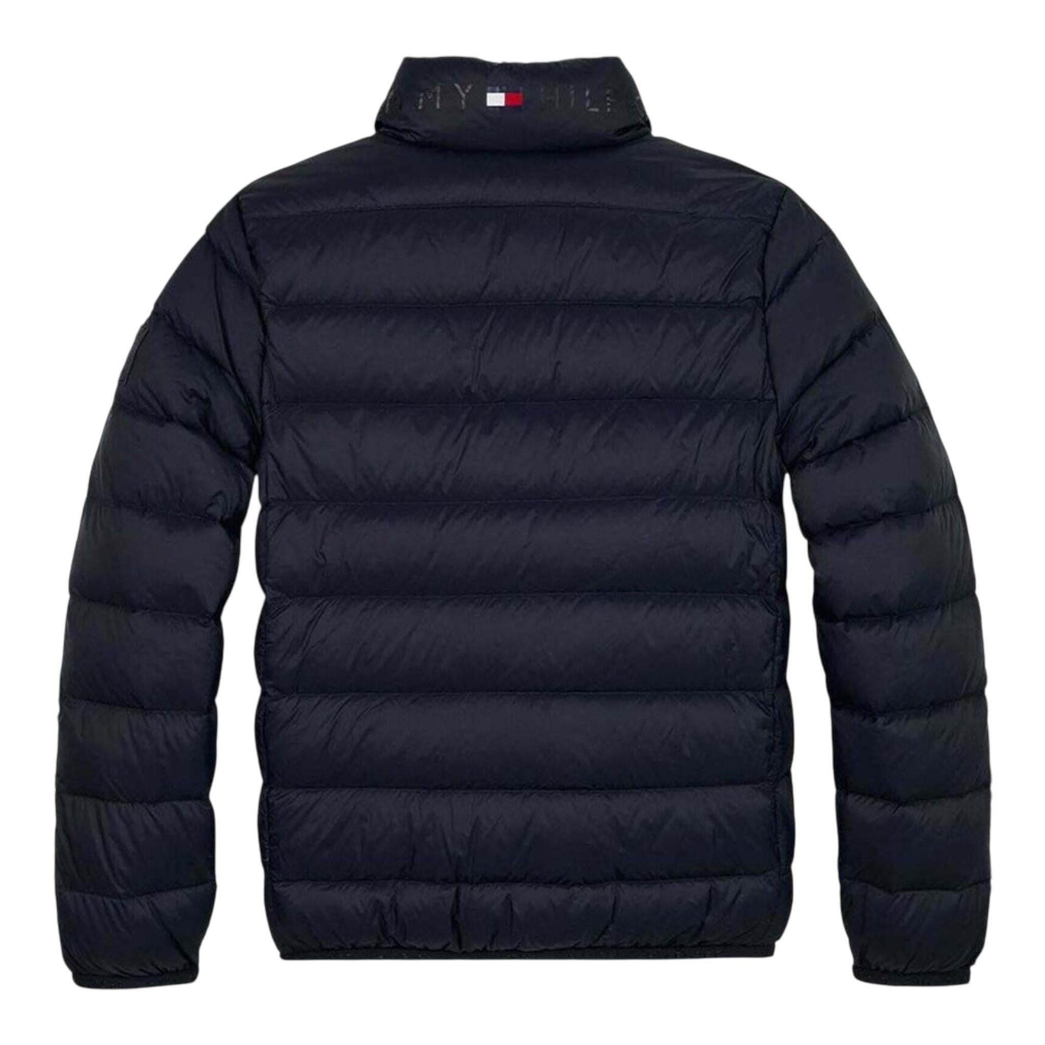 TOMMY HILFIGER giubbino tinta unita con zip e logo Blu per Neonato KS0KS00568N BLU TOMMY HILFIGER
