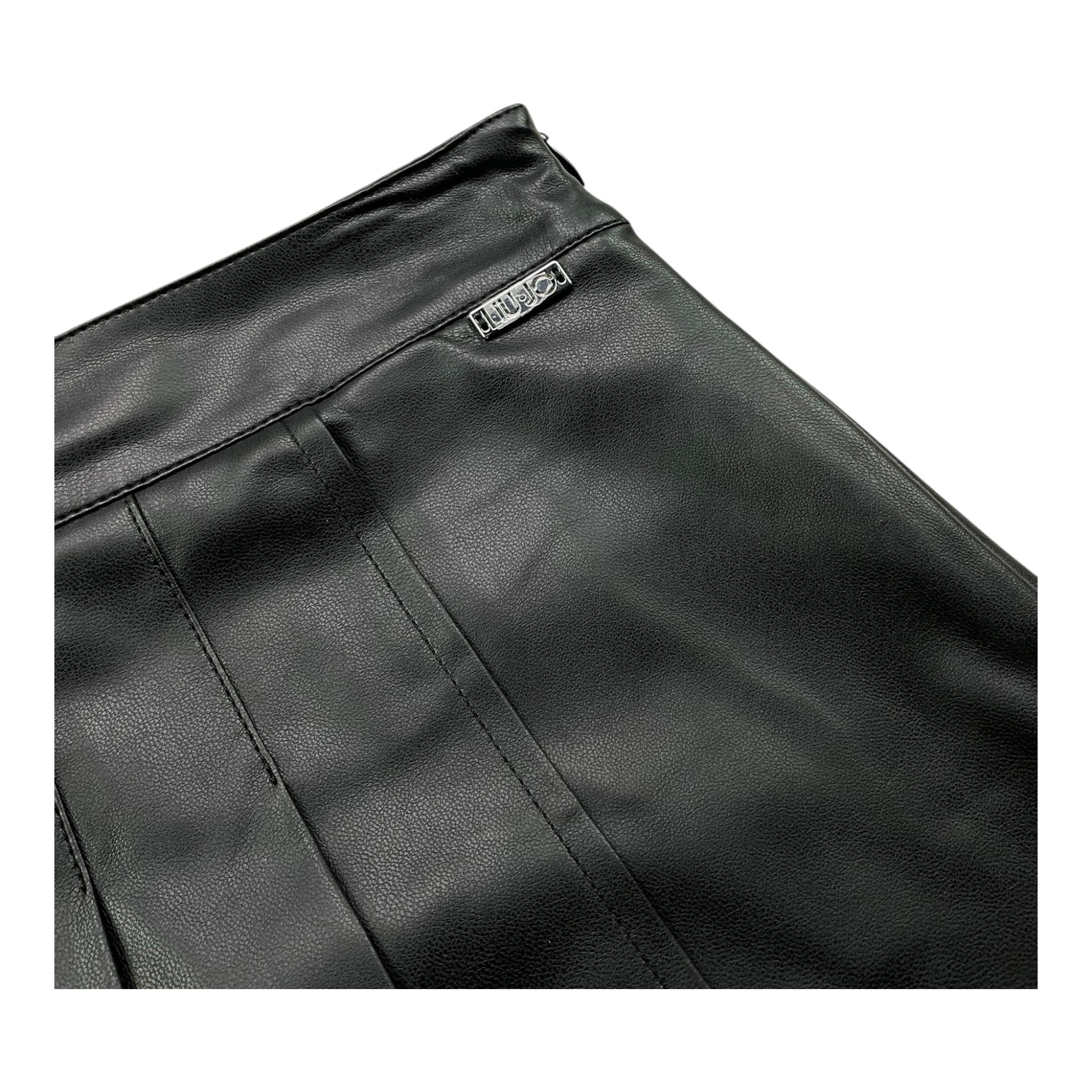 LIU JO short in ecopelle tinta unita Nero per Bambina GF4057X NERO LIU JO