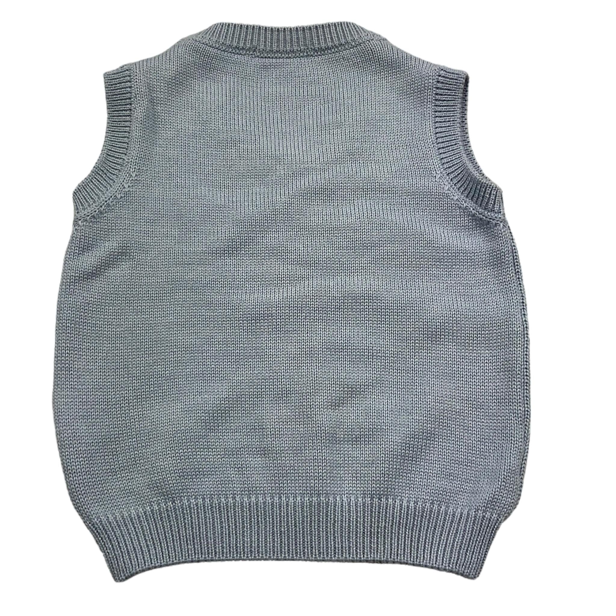 BARCELLINO gilet tinta unita con trecce Azzurro per Neonato 105608X AZZURRO BARCELLINO