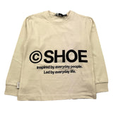 SHOE shirt girocollo tinta unita con stampa in contrasto Panna per Bambino TONY0120 PANNA SHOE