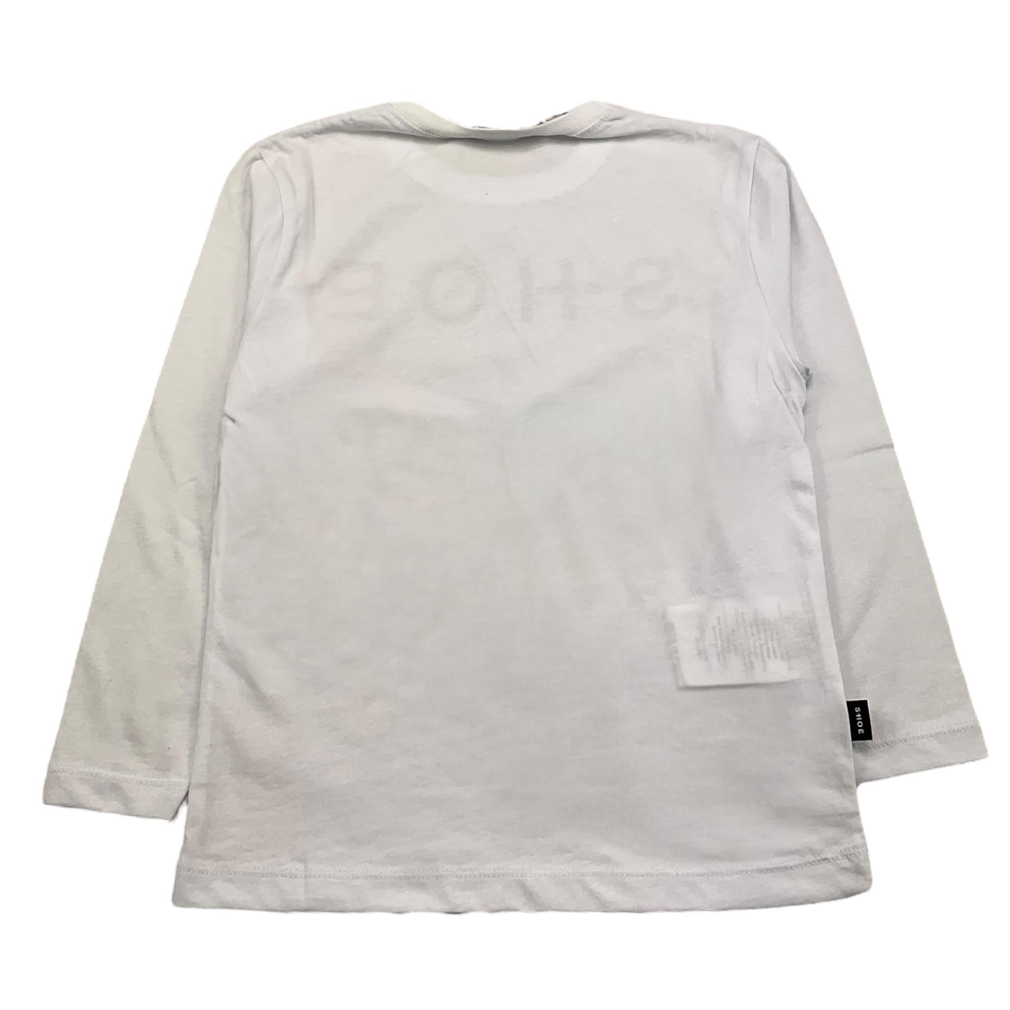 SHOE shirt girocollo tinta unita con stampa in contrasto Bianco per Bambino TNY10001 BIANCO SHOE