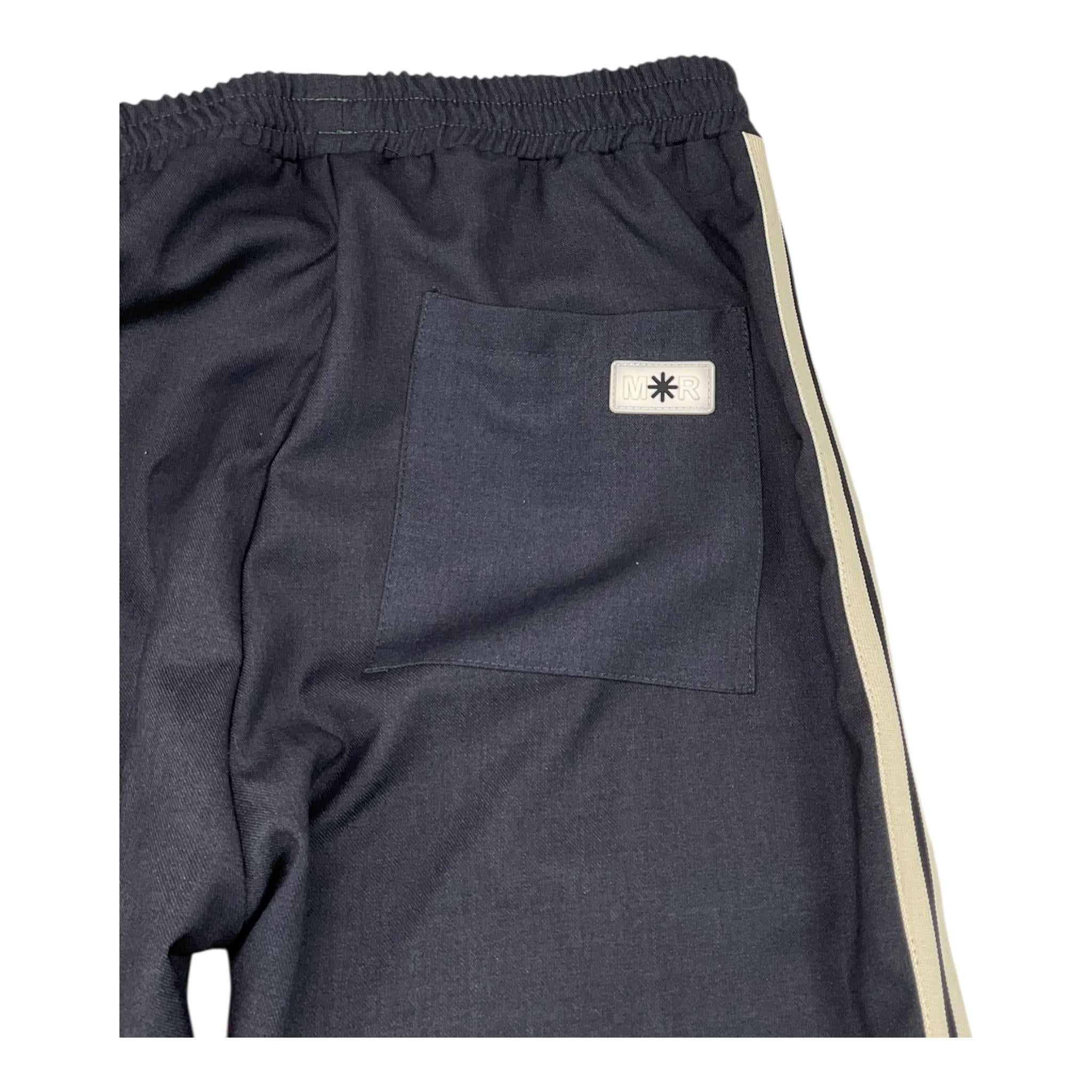 MANUEL RITZ pantalone tinta unita con elastico in vita e profili in contrasto Grigio per Bambino MR1923 GRIGIO MANUEL RITZ