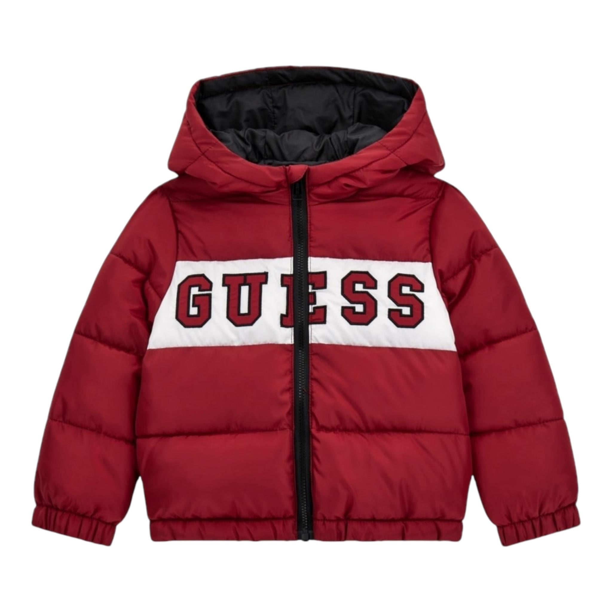 GUESS giubbino tinta unita con zip e cappuccio Rosso per Neonato N4YL10WGB60 ROSSO GUESS