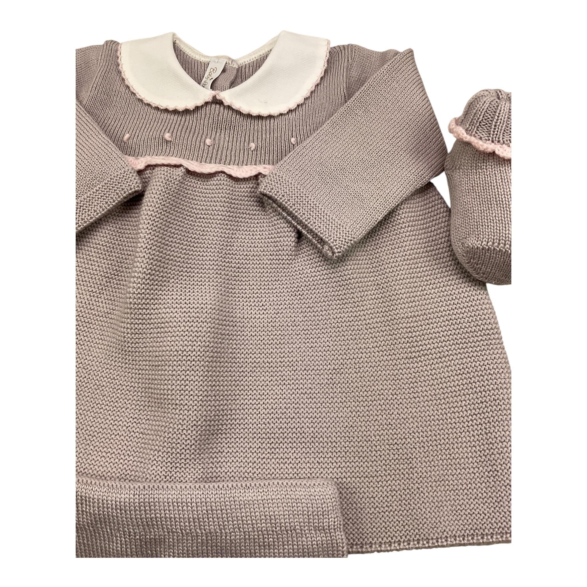 BABY LORD completo 3 pezzi maglia-pantalone-babbucce Beige per Neonata 416 BEIGE BABY LORD