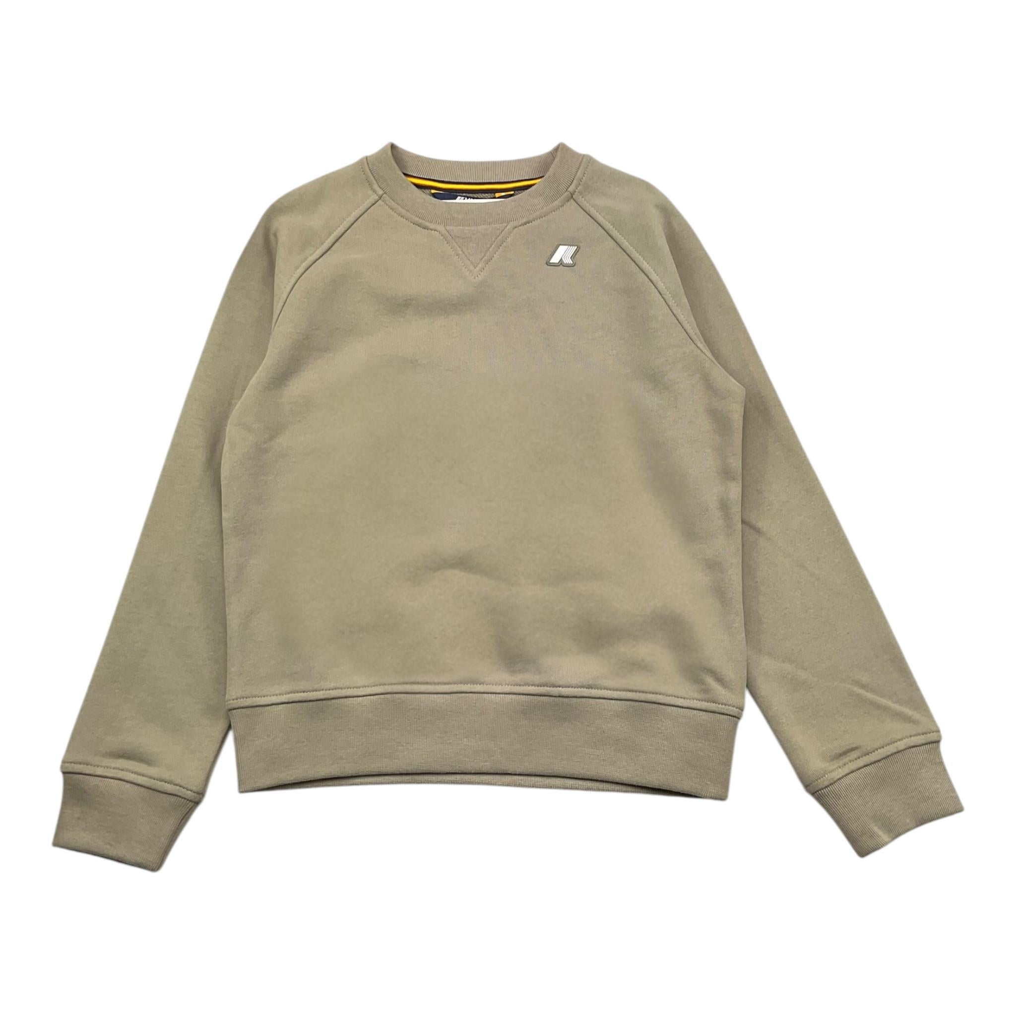 K-WAY felpa girocollo tinta unita con stampa Verde per Bambino K51348W VERDE K-WAY