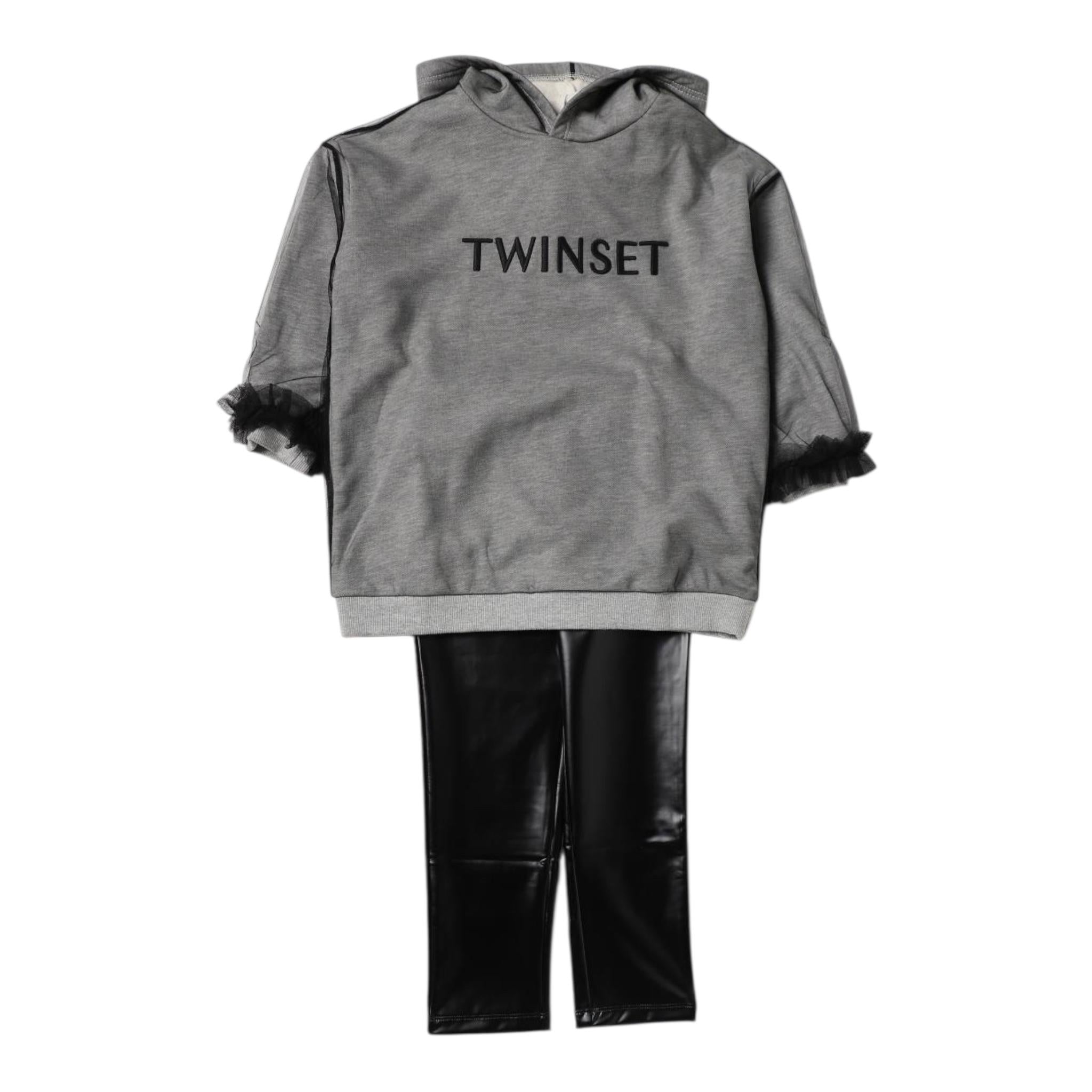 TWINSET completo 2pz felpa-leggins Grigio per Bambina 232GJ2205 GRIGIO TWINSET