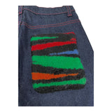 MISSONI jeans tinta unita con tasca posteriore in contrasto Blu per Bambina MT6Q00 BLU MISSONI