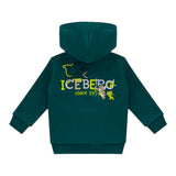 ICEBERG felpa con zip e cappuccio tinta unita Verde per Neonato MFICE5322B VERDE ICEBERG
