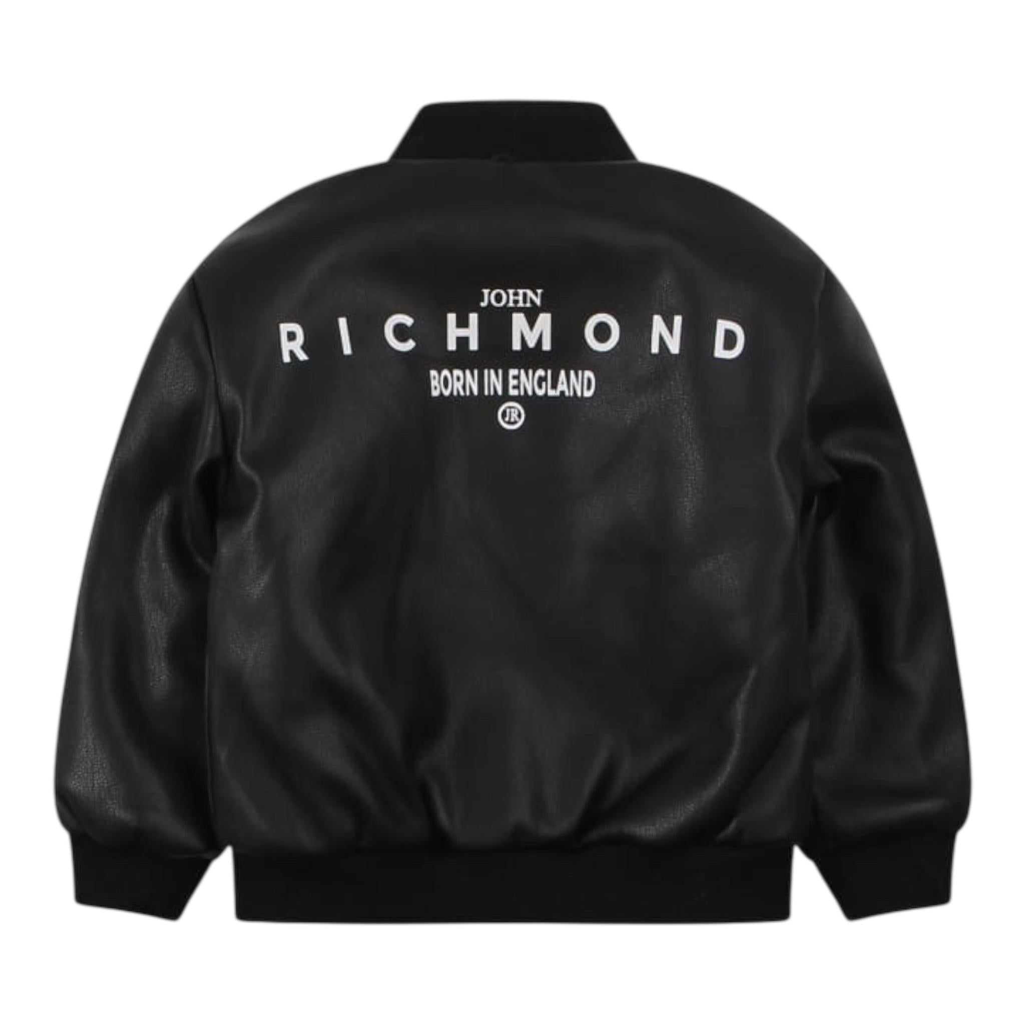 JOHN RICHMOND giubbin tinta unita in ecopelle con zip Nero per Bambino 24172GB NERO JOHN RICHMOND