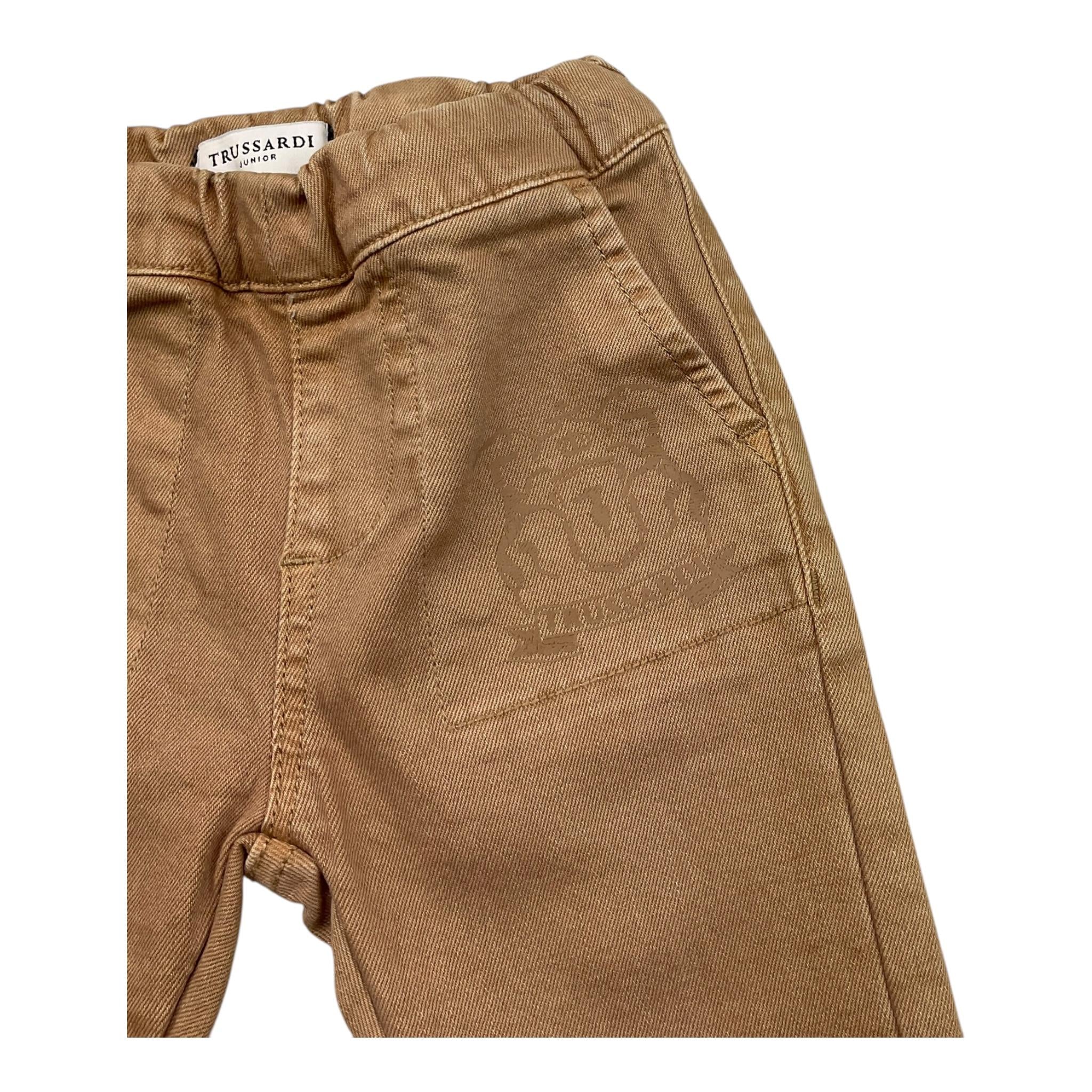 TRUSSARDI pantalone tinta unita con elastico in vita Beige per Neonato TIA25153 BEIGE TRUSSARDI