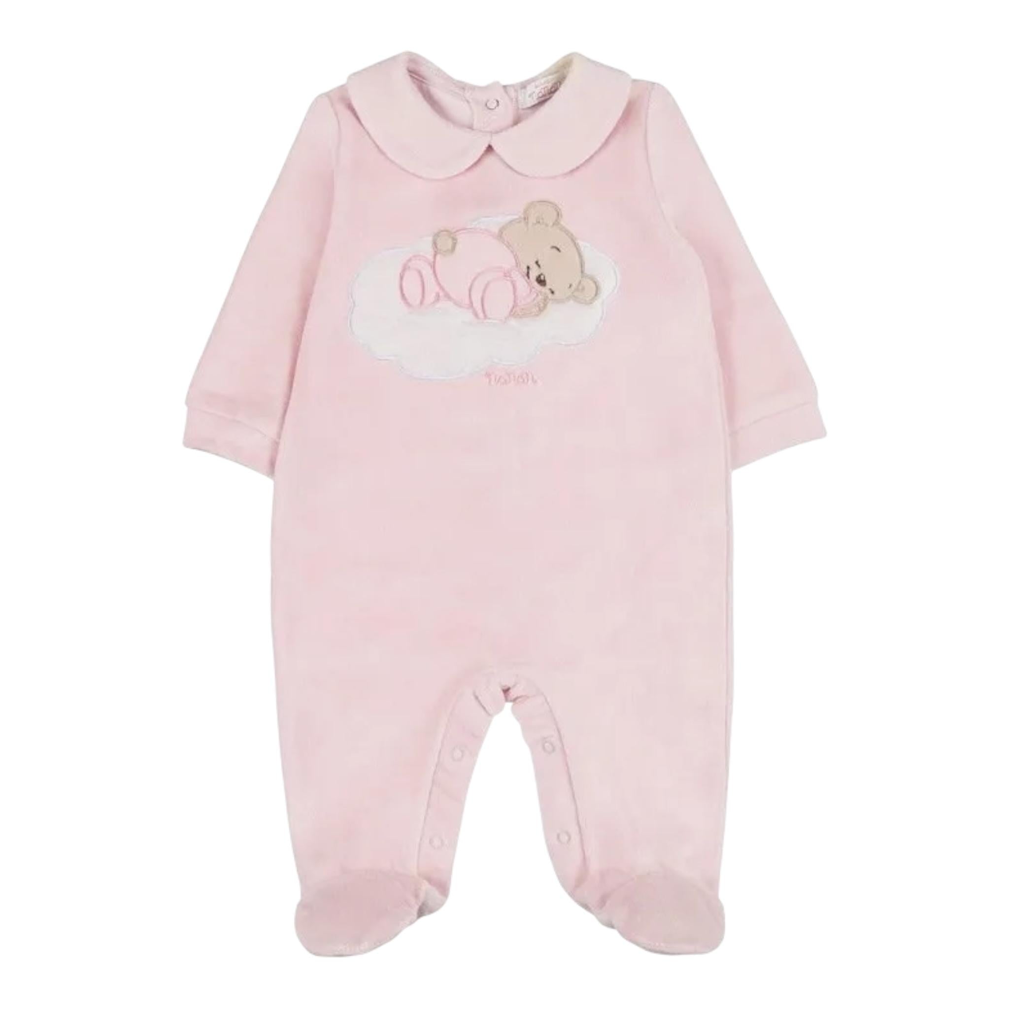 NANAN tutina tinta unita con stampa Rosa per Neonata AI2400101R ROSA NANAN