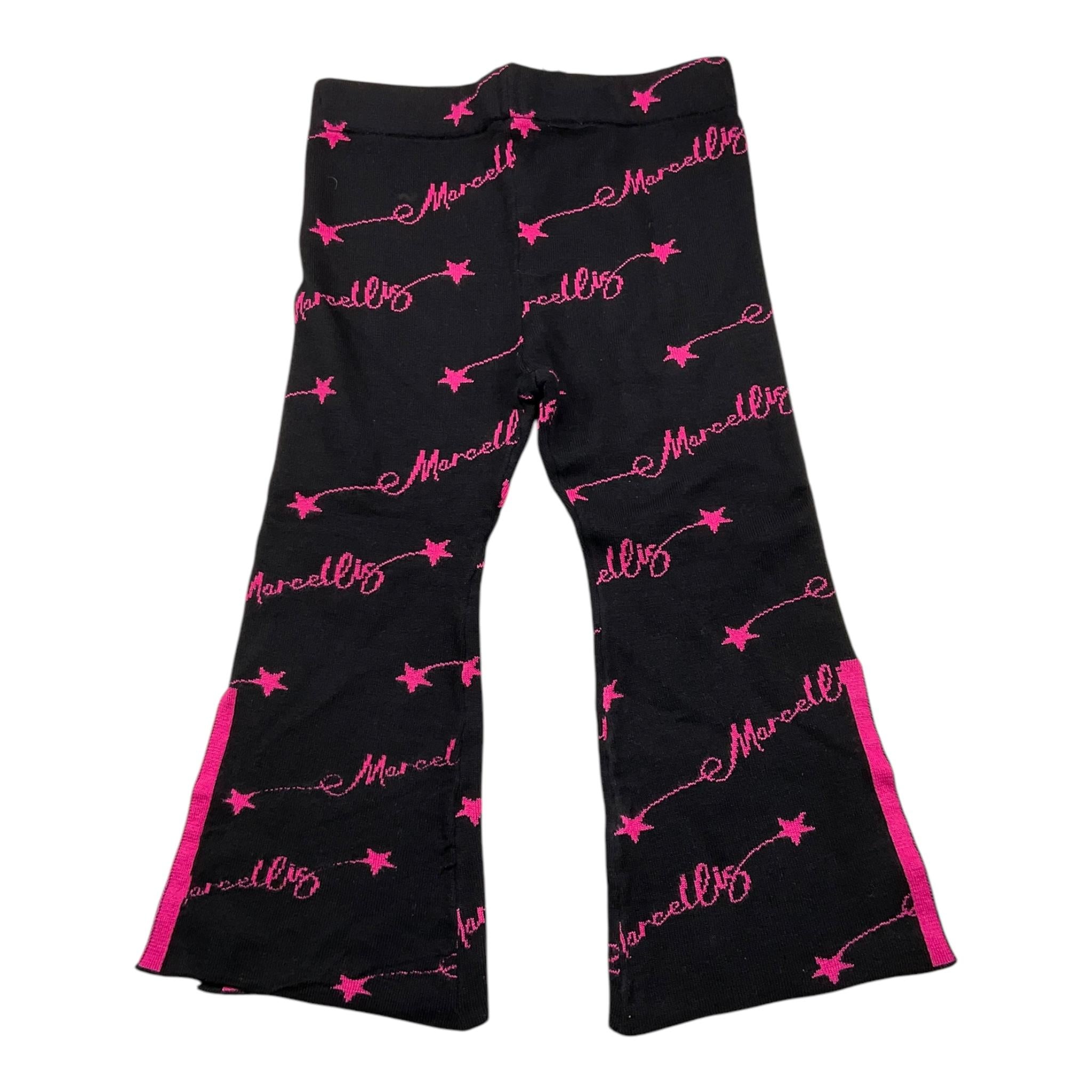 MARC ELLIS pantalone modello a zampa tinta unita logato Nero per Neonata JMNPT00182 NERO MARC ELLIS