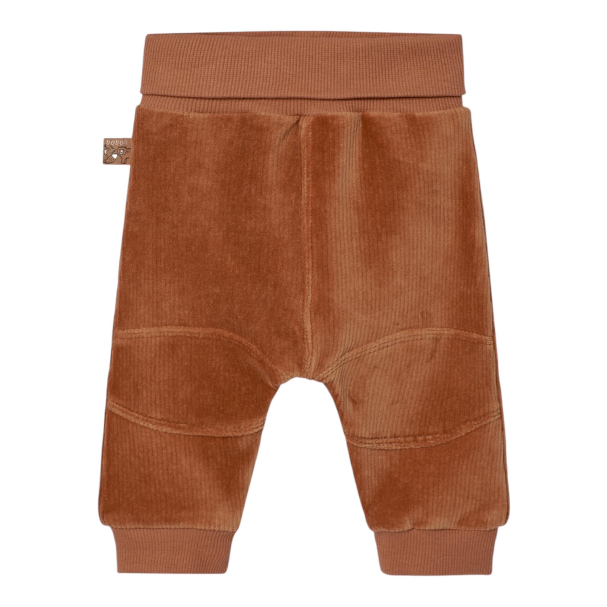 BOBOLI pantalone in camoscio tinta unita Cammello per Neonato 129169 CAMMELLO BOBOLI