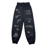 JOHN RICHMOND pantalone tinta unita con elastico in vita e brillantini Nero per Bambina RGA25189PA NERO JOHN RICHMOND