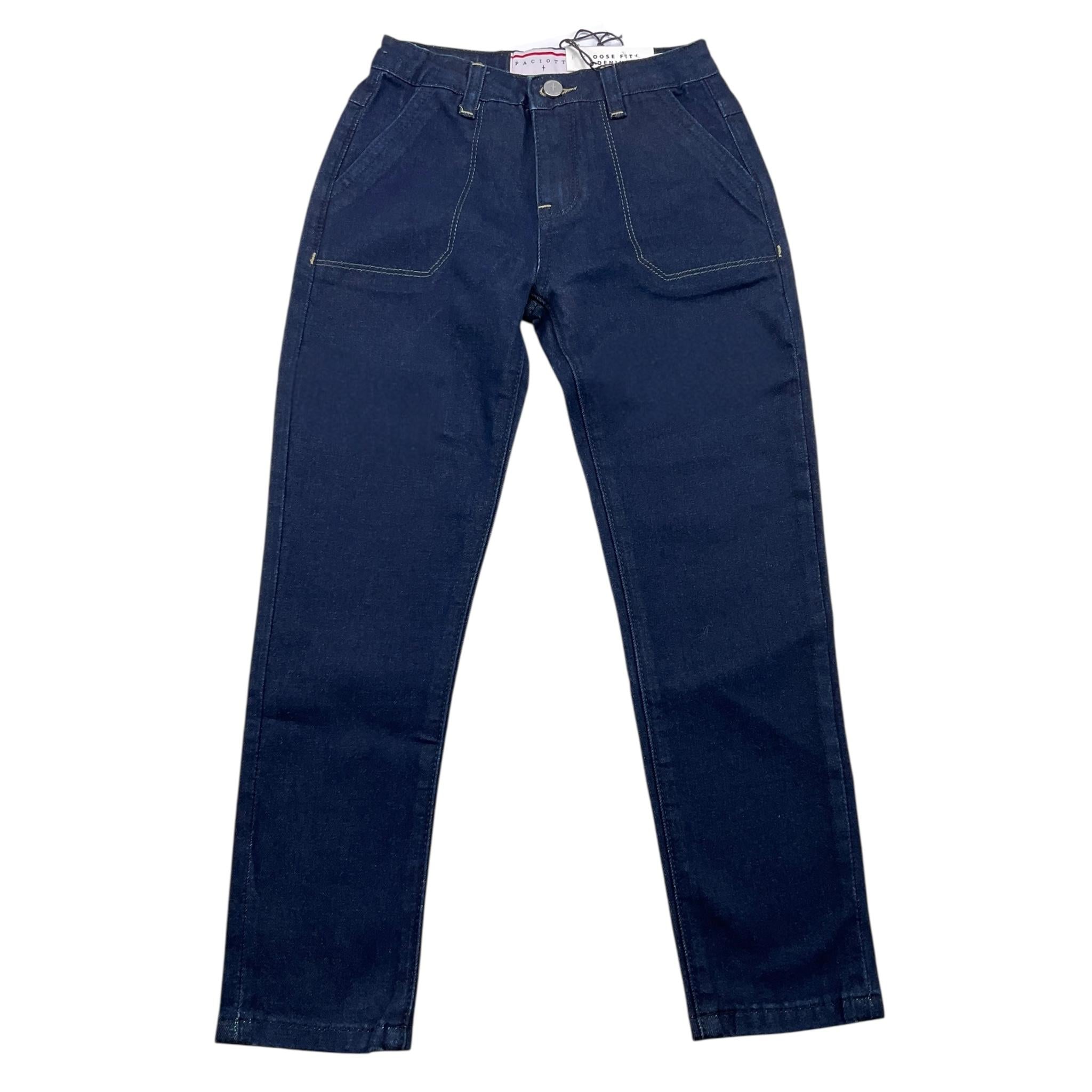 CESARE PACIOTTI jeans tinta unita con girovita regolabile Blu per Bambino PTP5363B BLU CESARE PACIOTTI