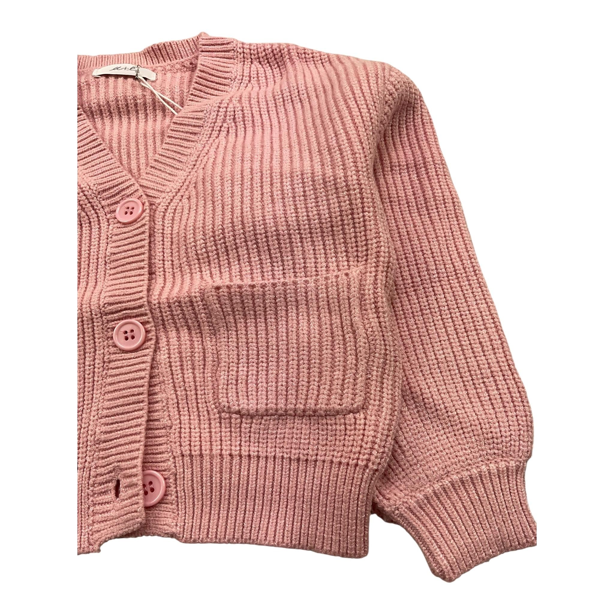 M+E' cardigan scollo a tinta unita Rosa per Neonata UE1420X ROSA M+E'