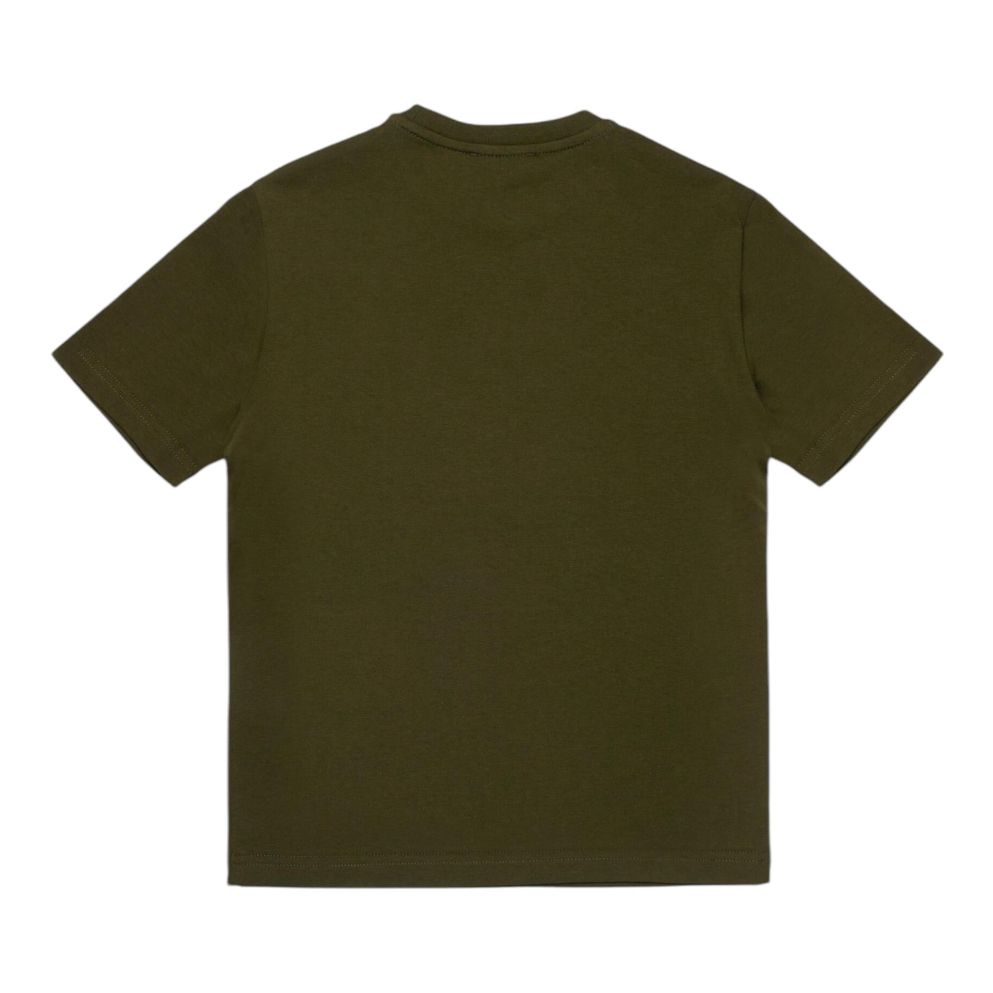 DSQUARED2 t-shirt girocollo tinta unita con stampa in contrasto Verde per Bambino DQ2464 VERDE DSQUARED2