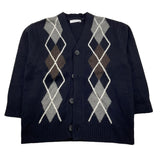 PAOLO PECORA cardigan tinta unita con rombi Blu per Bambino PP4088 BLU PAOLO PECORA