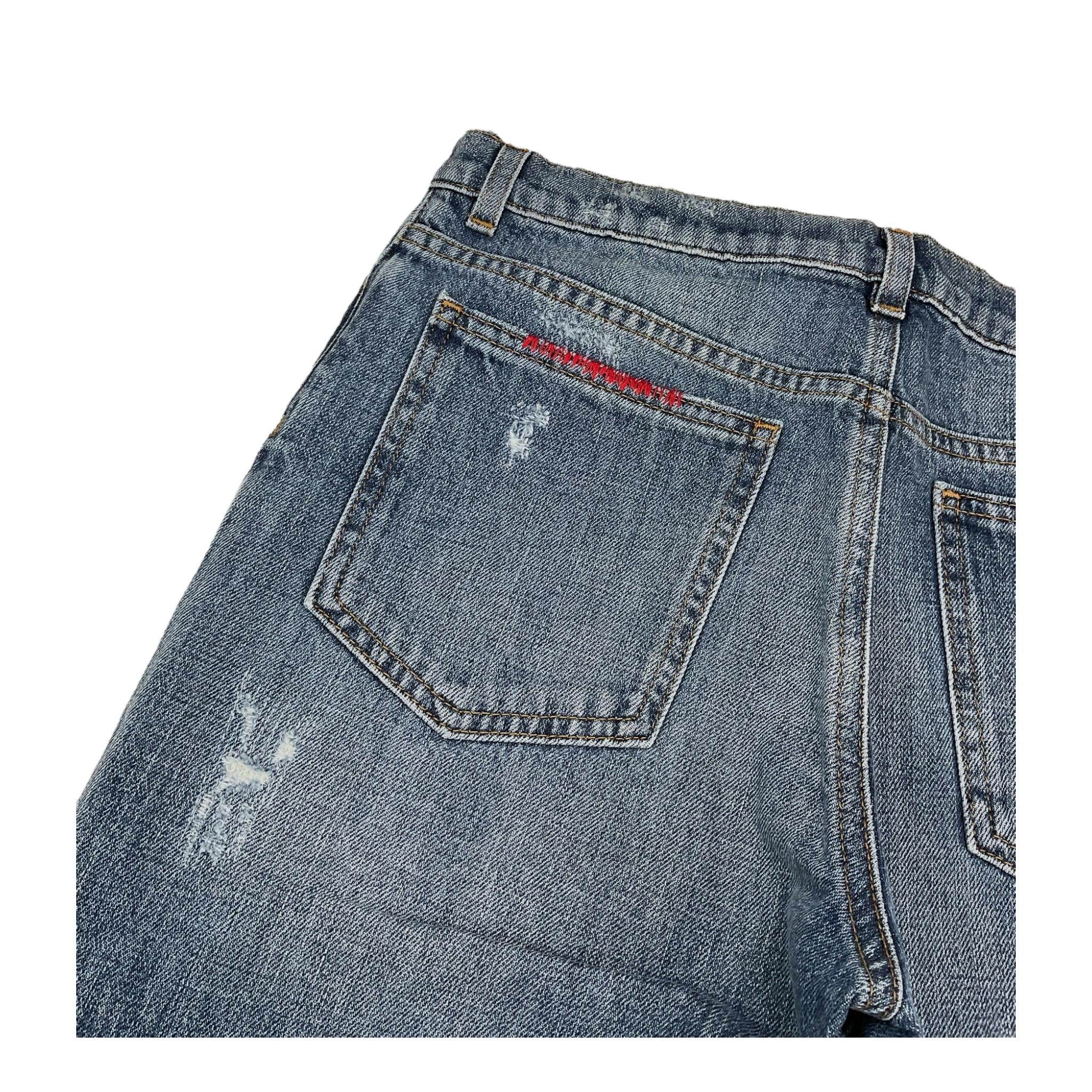 DOLCE & GABBANA jeans tinta unita con strappi Blu per Bambino L42F45 BLU DOLCE & GABBANA