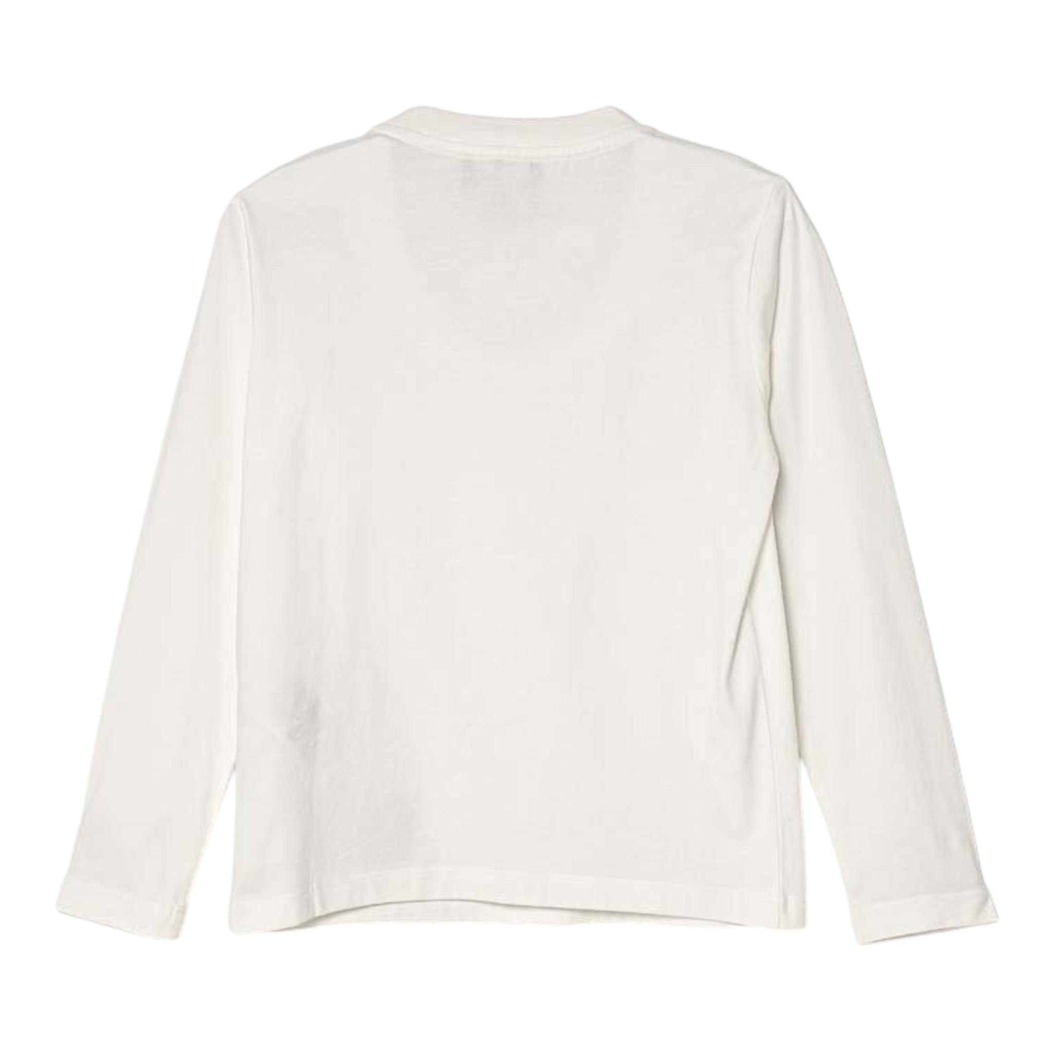 EMPORIO ARMANI shirt girocollo tinta unita con stampa Bianco per Bambino 6D4DJ444 BIANCO EMPORIO ARMANI